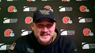 Browns RG Wyatt Teller on Baker Mayfield playing through a painful shoulder injury.