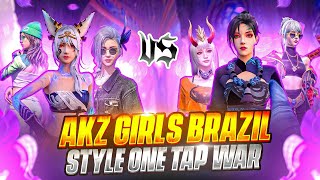 Brazil Style ☠️ Akz Girls 1v1 OneTap War കളിച്ചപ്പോൾ 🔥 Akshay Akz screenshot 2