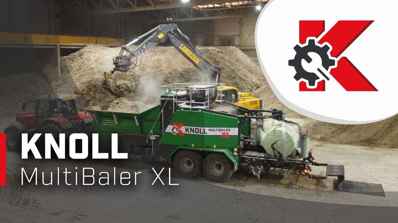KNOLL MultiBaler XL - baling RDF (Refuse-derived fuel) at waste processing site in The Netherlands