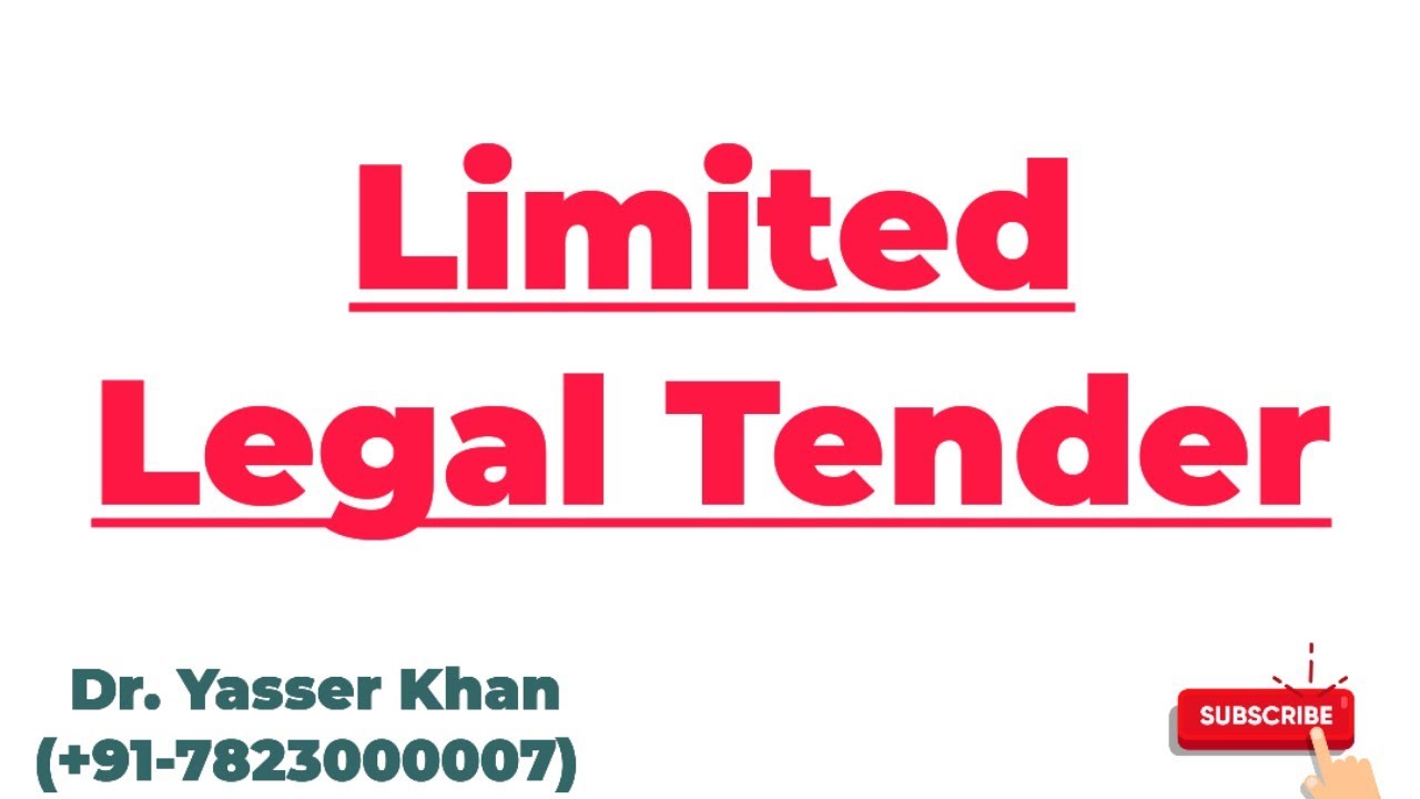 Limited Legal Tender | Legal tender | Economics | Money And Banking | Macroeconomics | UPSC | CUET