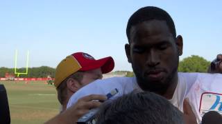 Branden Albert after Chiefs practice - Aug 14, 2012