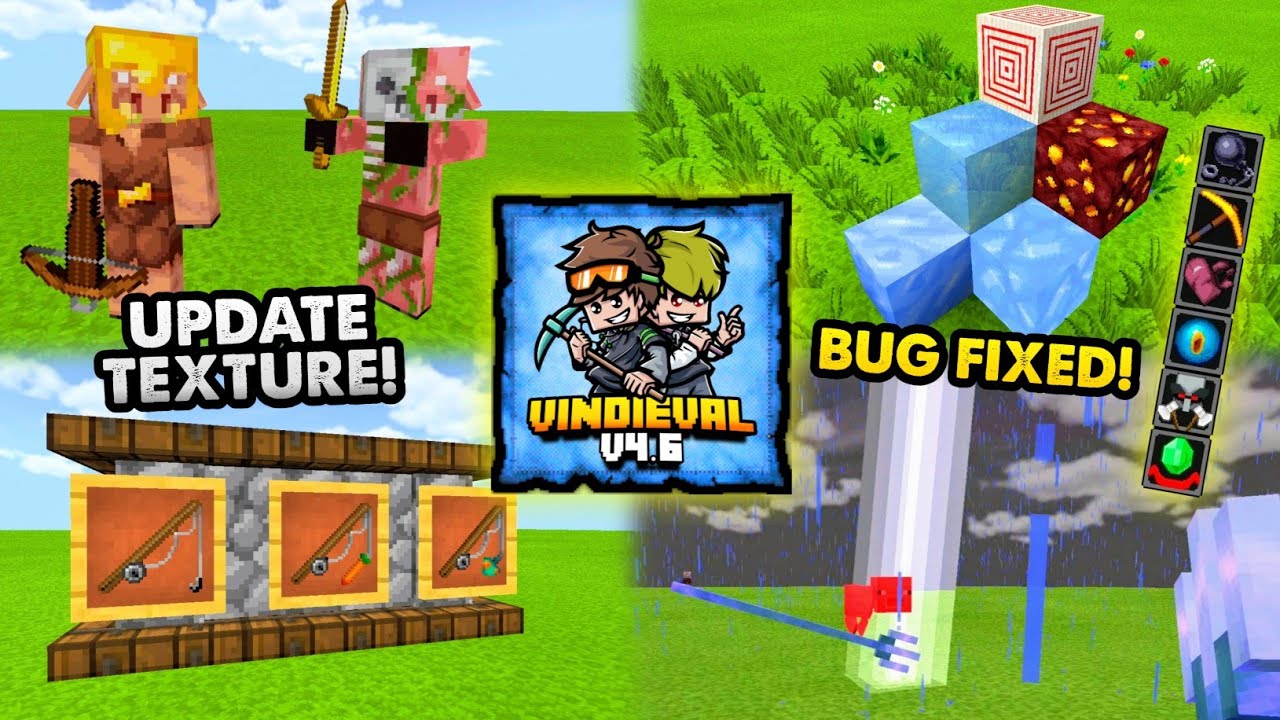 UPDATE! VINDIEVAL V4.6 BUG FIXES, NEW UPDATE TEXTURE MINECRAFT 1.14-1. ...