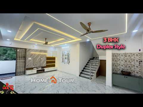 2000Sqftல் அழகான 3BHK Duplex Style வீடு with Creative Interiors & Roof Top Seating | Veedu 570