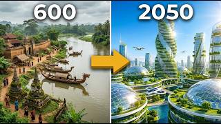 Evolution of Hanoi (Thang Long), Vietnam (600 - 2050) | Timelapse