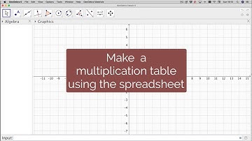 GeoGebra - Using the spreadsheet for numbers