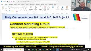Shelly Cashman Access 365 | Module 1: SAM Project 1A | Connect Marketing Group