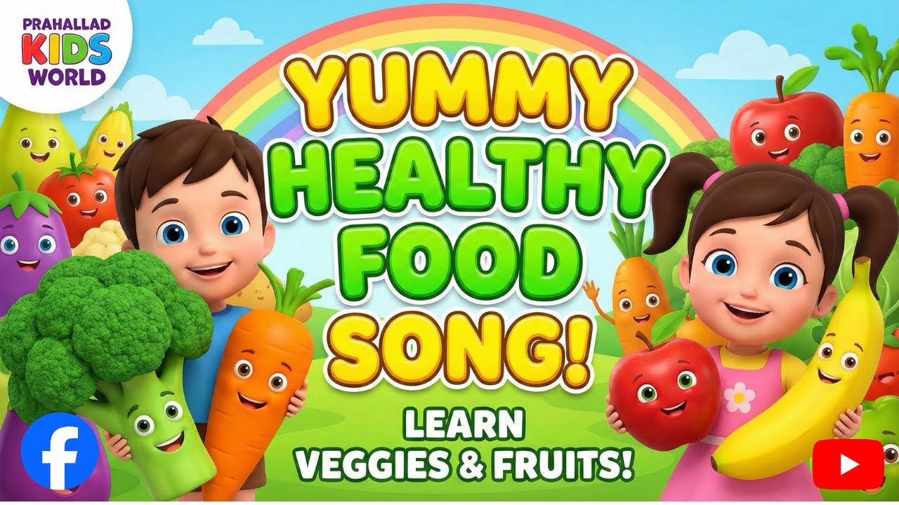 Yummy Healthy Food Song for Kids | Learn Vegetables & Fruits