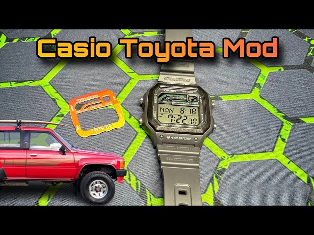 Casio Faceplate Toyota Mod WS1600 Casio - YouTube