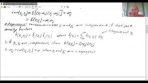random matrices, mean, variance and covariance