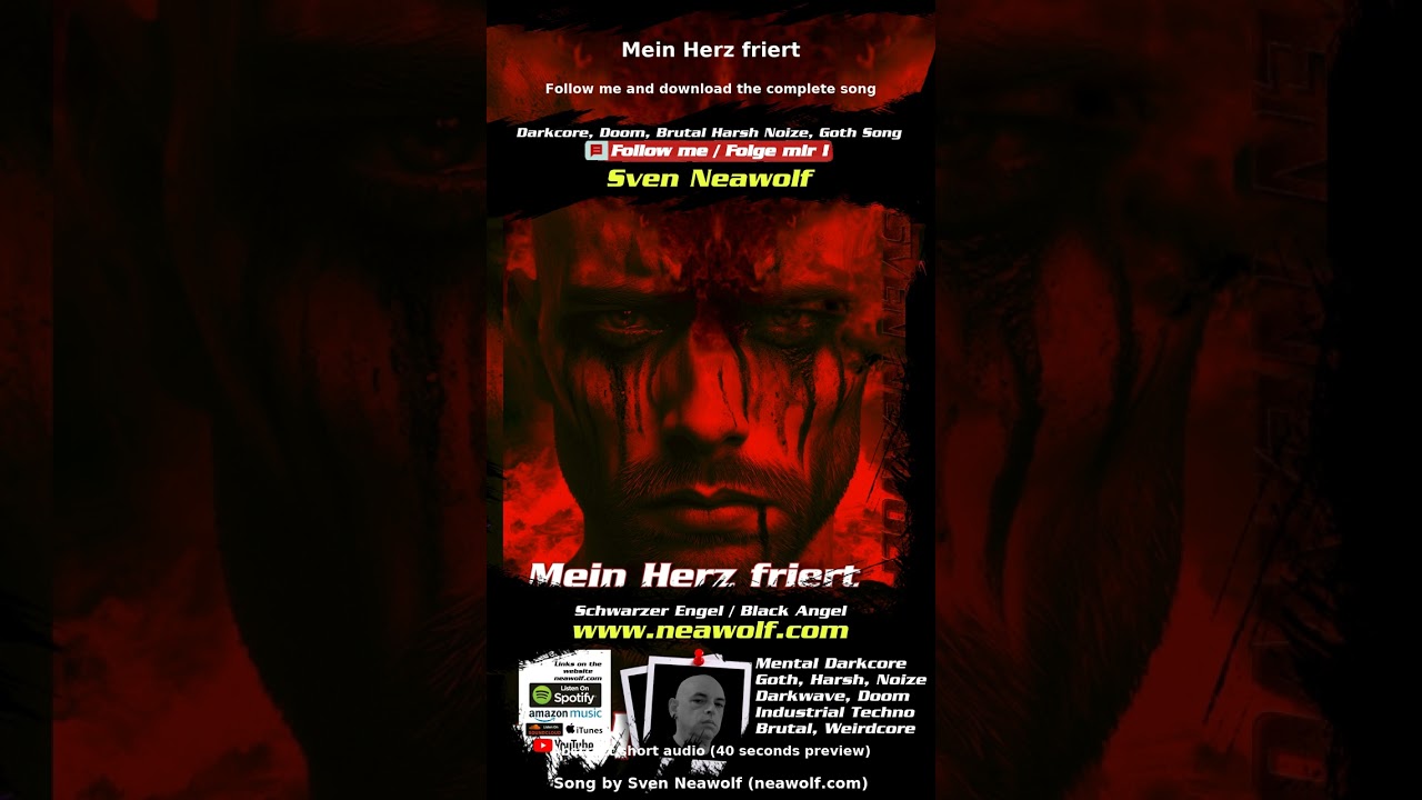 Mein Herz friert - Manu Wolfram’s Darkcore Fire 🖤 Goth Noize Song (40s) 