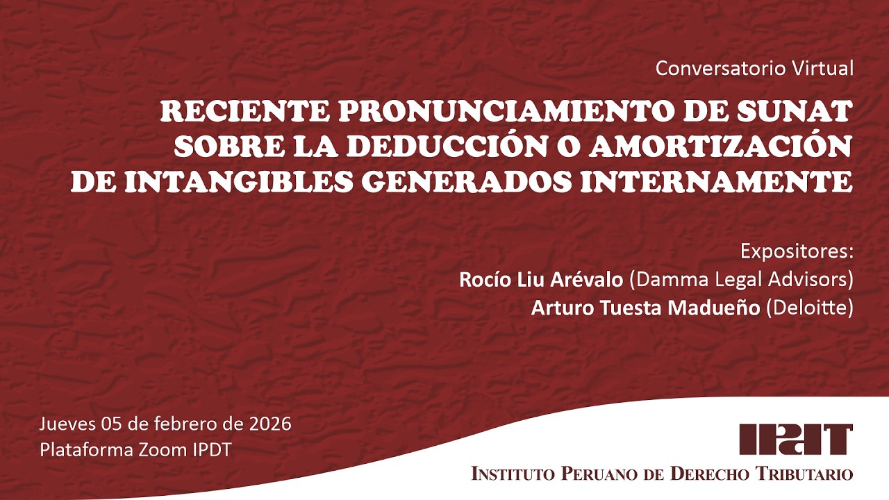 Breve vista del Conversatorio del pronunciamiento de SUNAT sobre intangibles generados internamente