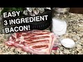 SIMPLE HOMEMADE BACON | 3 INGREDIENTS | NO NITRATES | EASY | NO SMOKER NEEDED