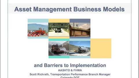 TAM Webinar 3: Asset Management Business Models and Barriers to Implementation