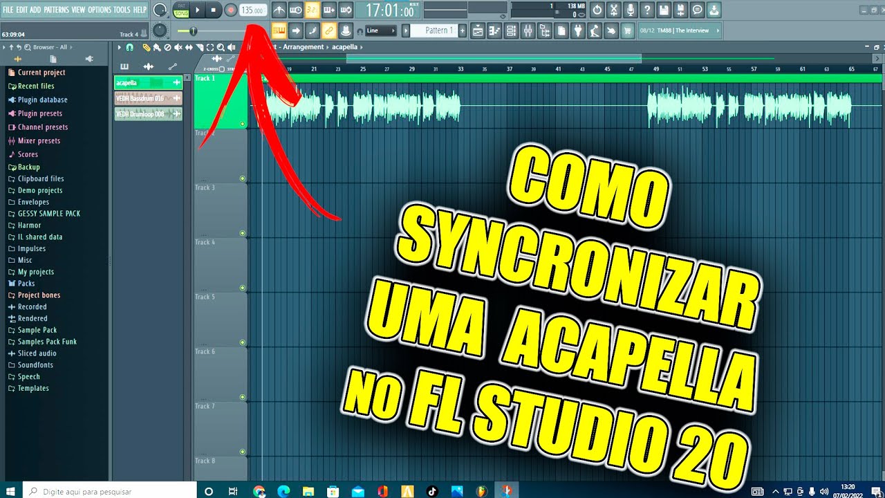 COMO SYNCRONIZAR UMA ACAPELLA NO FL STUDIO 20 - YouTube