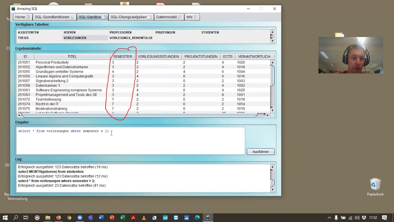 7 Mit der WHERE Klausel Bedingungen an Datensaetze in SQL Anfragen stellen