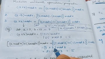 Modular Arithmetic in Detail | Cryptography and Network Security