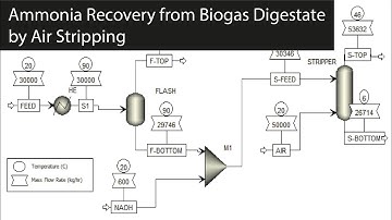 Aspen Plus: Ammonia Recovery from Biogas Digestate by Air Stripping