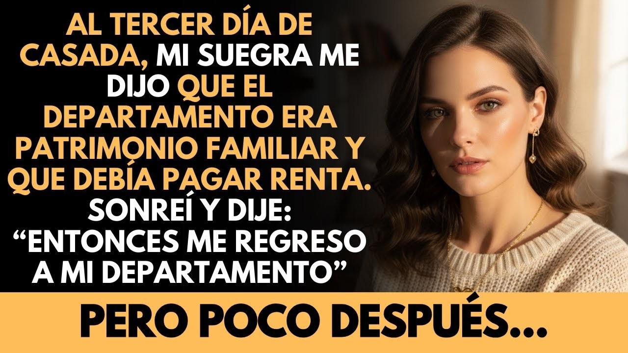 Tres días después de la boda, mi suegra me exigió pagar para poder seguir viviendo en su casa — pero no esperaba la decisión que tomé.