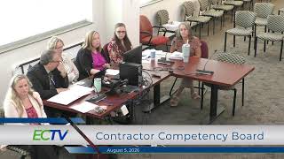 Contractor Competency Board - August 5, 2026