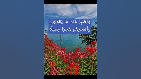 (سورة المزمل)( واصبر على ما يقولون واهجرهم هجرا جميلا