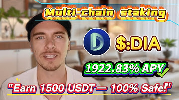 Don’t Miss Out! Simple DIA Staking for 1922.83% Annual Yield, No-Risk