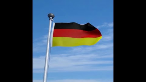 Blender cloth simulation: German flag
