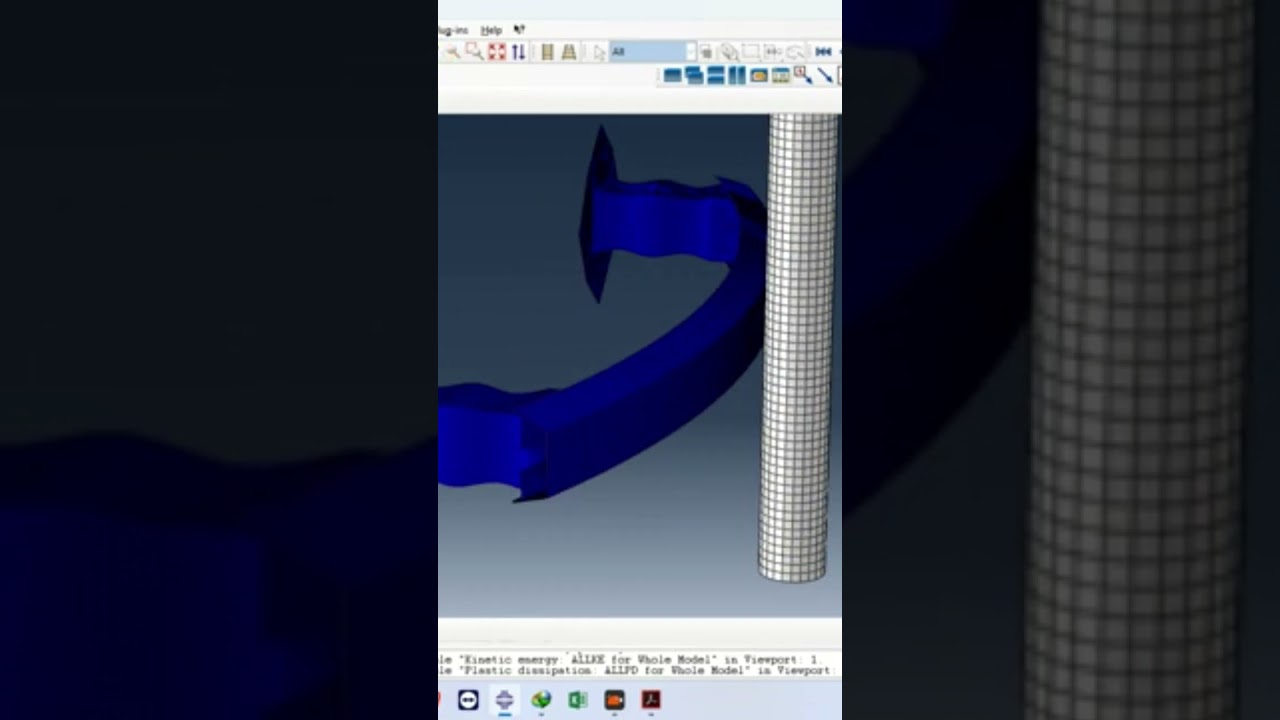 Car bumper with crush box crush simulation in ABAQUS || ABAQUS Simulation