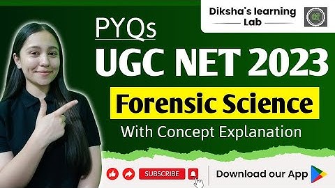 Previous Year Question Paper UGC NET Forensic Science 2023 (Feb)