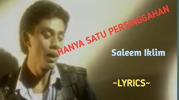 HANYA SATU PERSINGGAHAN || SALEEM IKLIM || LYRICS @niakurniawati1413