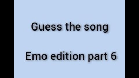 Try to guess the song (emo edition part 6)