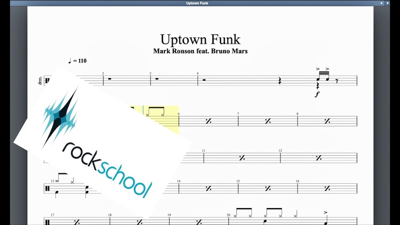 Uptown Funk Trinity Grade 1 Drums