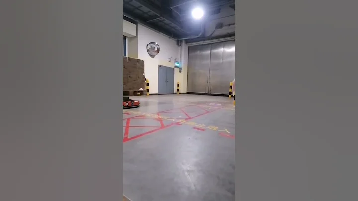 The AGV automatic handling trolley is working!