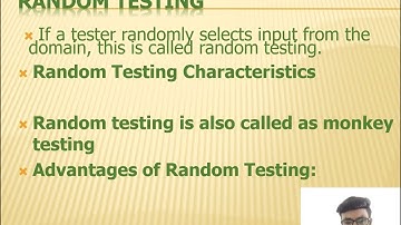 Random Testing and Compatibility Testing, Dr. Joe Prathap P M, Professor/CSE, RMDEC