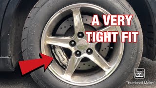 Fitting 17 inch drag radials to the SRT8