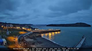 Winter Storm high tide at Bar Harbor, Maine - Timelapse