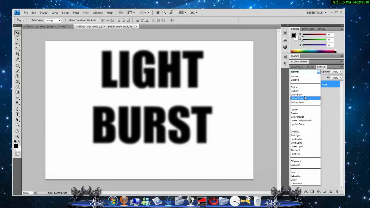 How to create a lightburst effect in Photoshop!