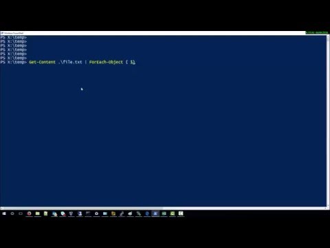 How to read file line by line with Powershell