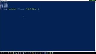 How to read file line by line with Powershell