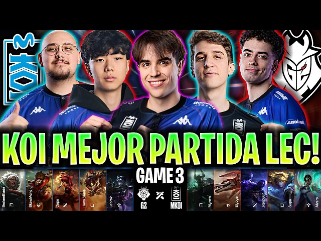 KOI EN LA MEJOR PARTIDA DE LA LEC! 😱MYRWN MORDEKAISER!🔥 | KOI vs G2 Game 3 LEC VERANO 2026 IBAI