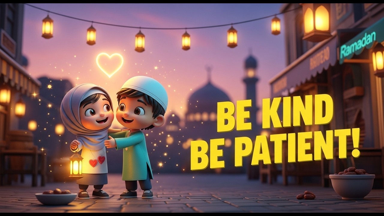Ramadan Manners – Be Kind, Be Patient 💛 | Beautiful Ramadan Lessons for Kids