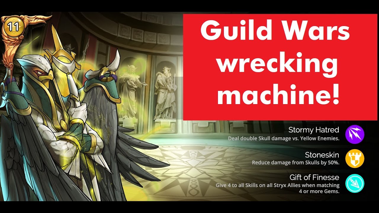 Gems of War Guild Wars Day 1 Best Yellow Attack team gameplay guide