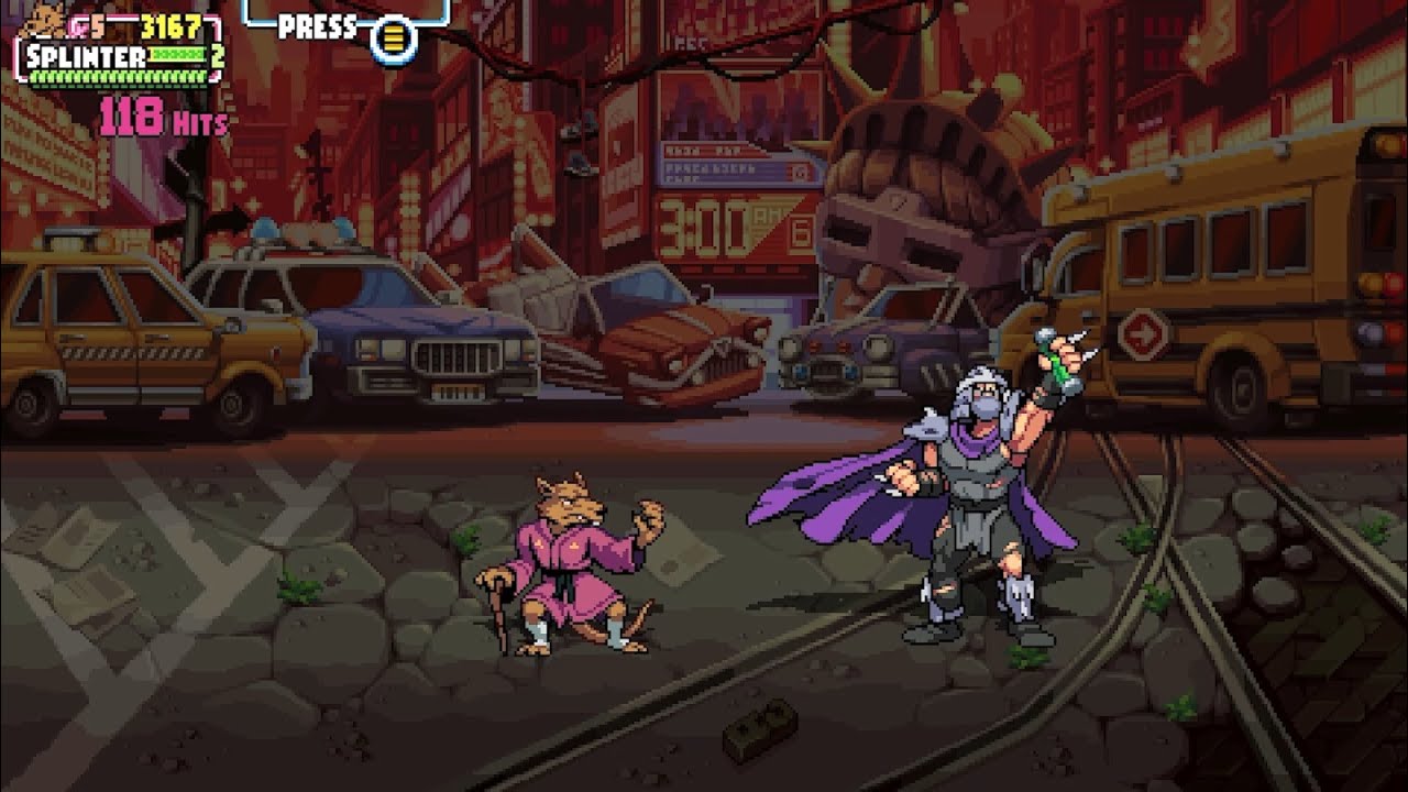 Teenage Mutant Ninja Turtles Shredder's Revenge Final Boss No Damage Achievement Splinter