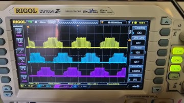 Brushless drone motor signals on oscilloscope