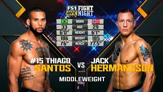 Thiago Santos Vs Jack Hermansson