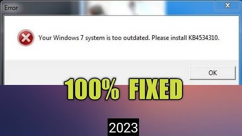 How To Fix Roblox KB4534310 | Windows 7 System is too outdated. Please Install KB4534310 | May 2023.