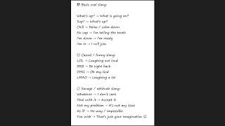 Learn Slang English With Me!