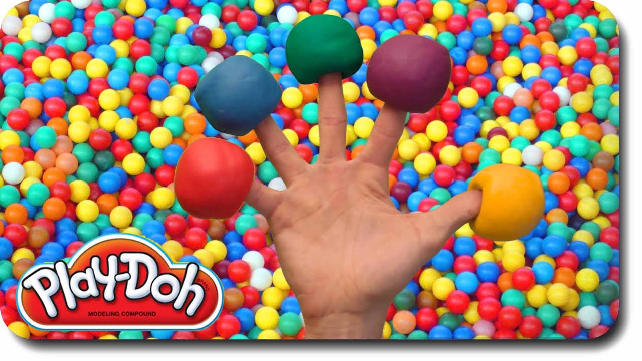 Play Doh Finger Family Ball Pit Song for learning colors | Nursery Rhymes  for Children and Kids - YouTube