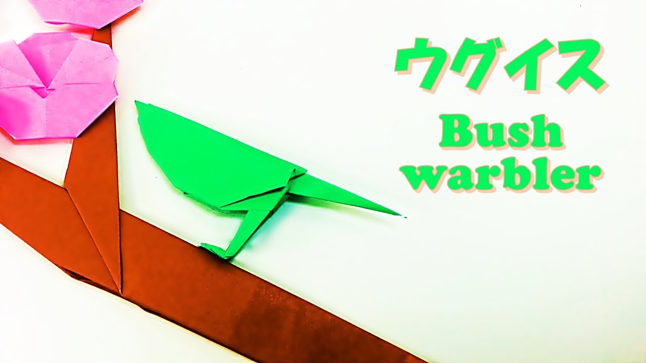 折り紙 うぐいすの折り方 簡単 2月 春 Origami How To Fold Japanese Bush Warbler Easy February Spring Youtube