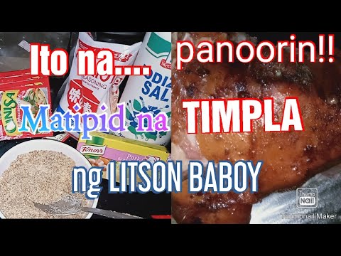 paano gumawa Ng timpla Ng litson baboy na di magastos pero masarap at crunchy Ang balat