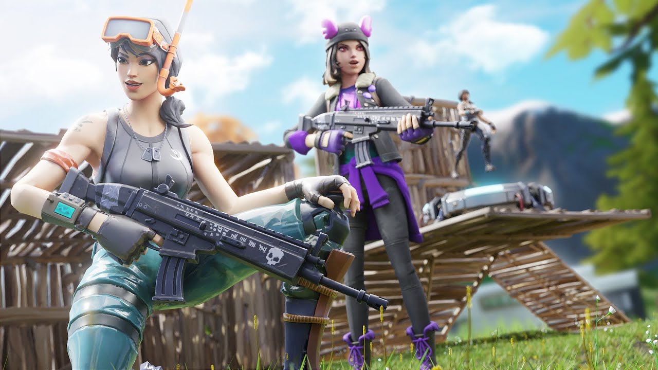 Plu and Melt vs. Beaks and Razz (FORTNITE KILL RACE CHALLENGE)